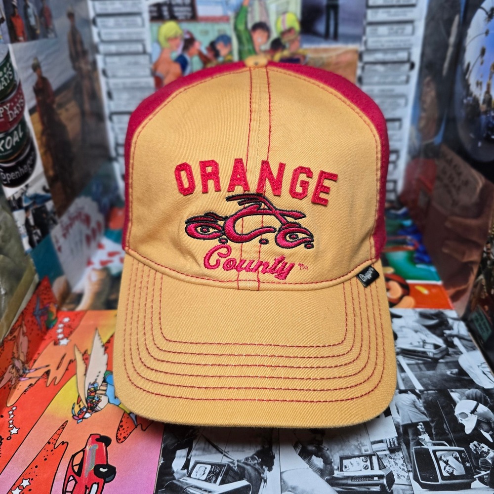 Orange County Choppers Y2K Two-Tone FlexFit Embroidered Biker M/L Dad Hat